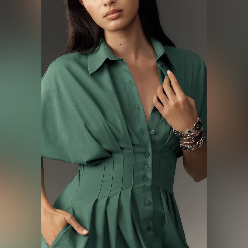 Anthropologie The Tobie Shirt Dress by Exquise - Picture 3 of 4